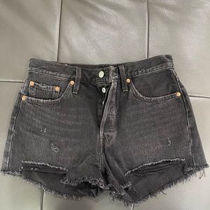 Levi Black denim shorts